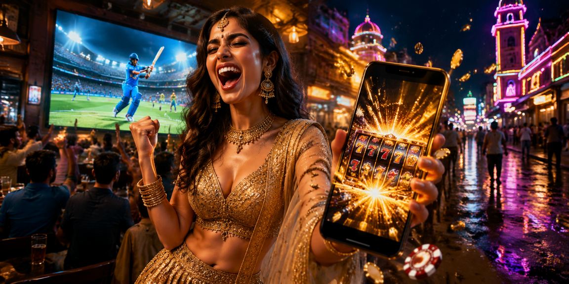 Indian lottery player checking results during IPL season